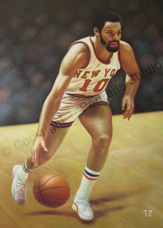 550x771 Walt Frazier, New York Knicks - New York Knicks Painting