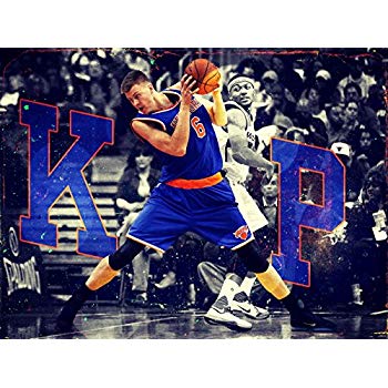350x350 Kristaps Porzingis Awesome Vintage Painting Art - New York Knicks Painting