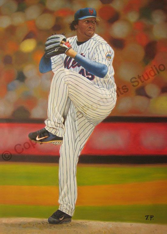 550x771 Pedro Martinez, New York Mets - New York Mets Painting