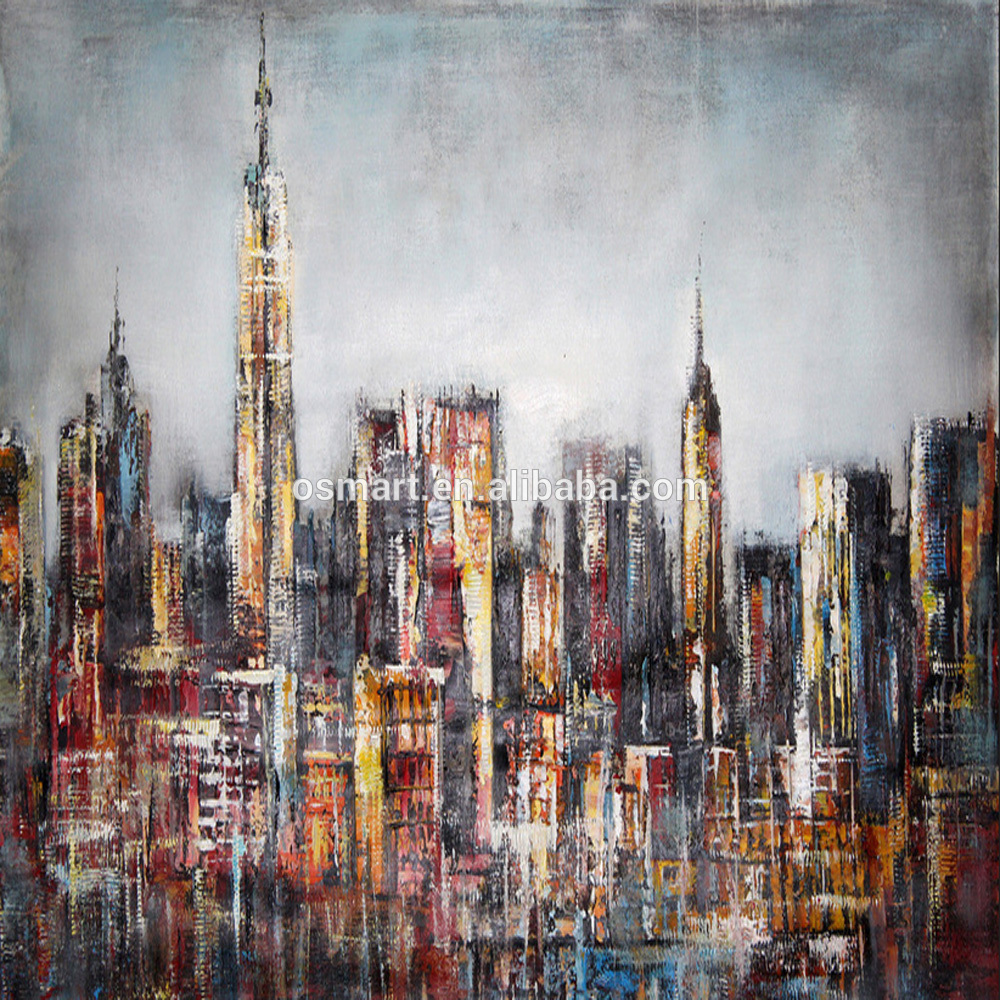 1000x1000 Professional Artist Hand Painted High Quality Modern Abstract - New York Oil Painting