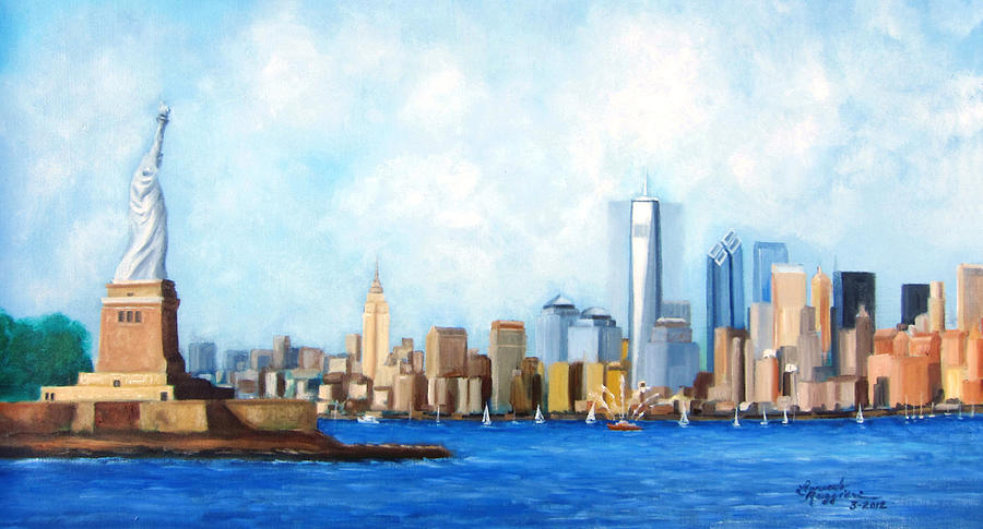 900x485 New York City Rebirth Painting By Leonardo Ruggieri - New York Painting