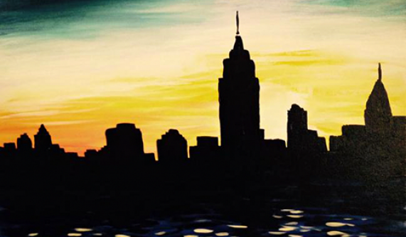 571x333 Paint And Sip Manhattan Skyline - New York Painting
