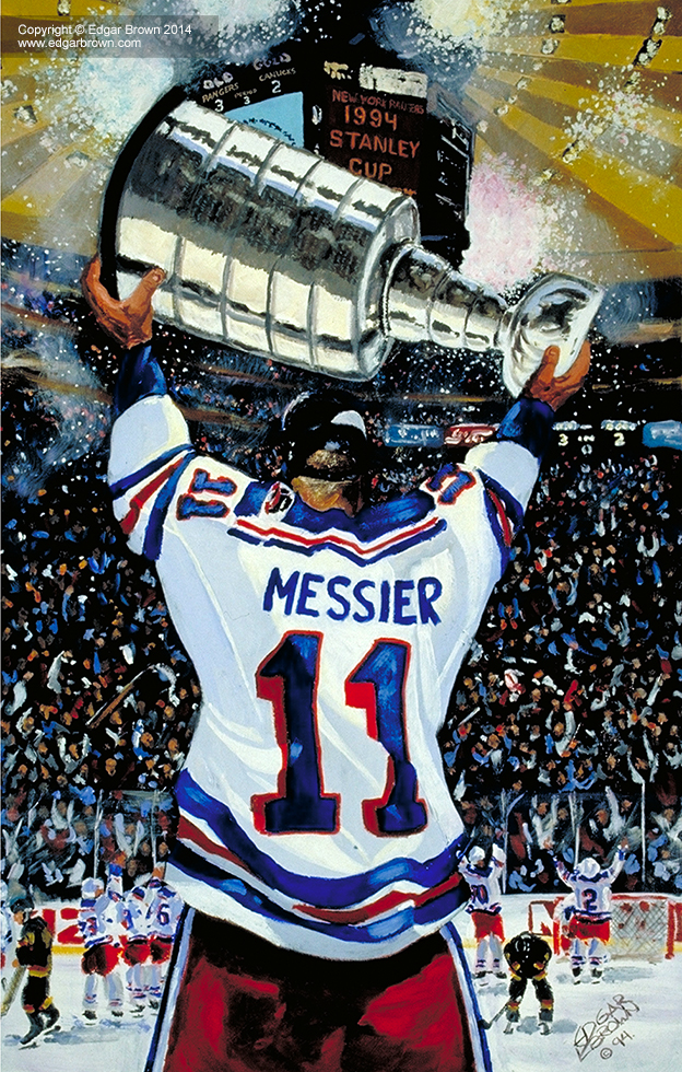 624x980 New York Rangers 1994 Stanley Cup Edition Mark Messier - New York Rangers Painting