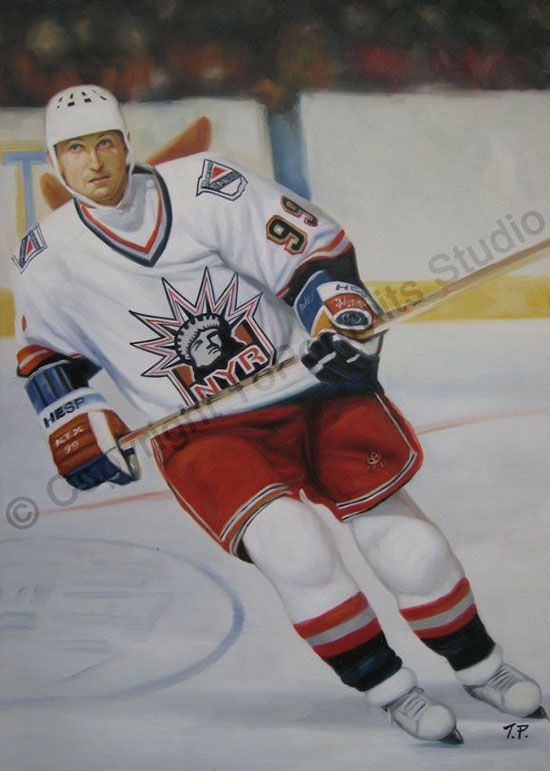 550x771 Wayne Gretzky, New York Rangers - New York Rangers Painting