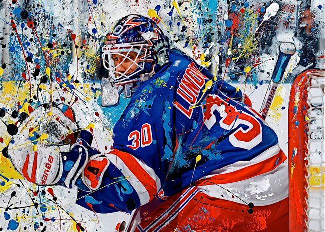 650x465 Ny Rangers Painting For My Joe! Hockey, Rangers - New York Rangers Painting