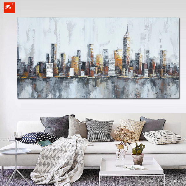 New York Skyline Canvas Painting At Paintingvalley.com 