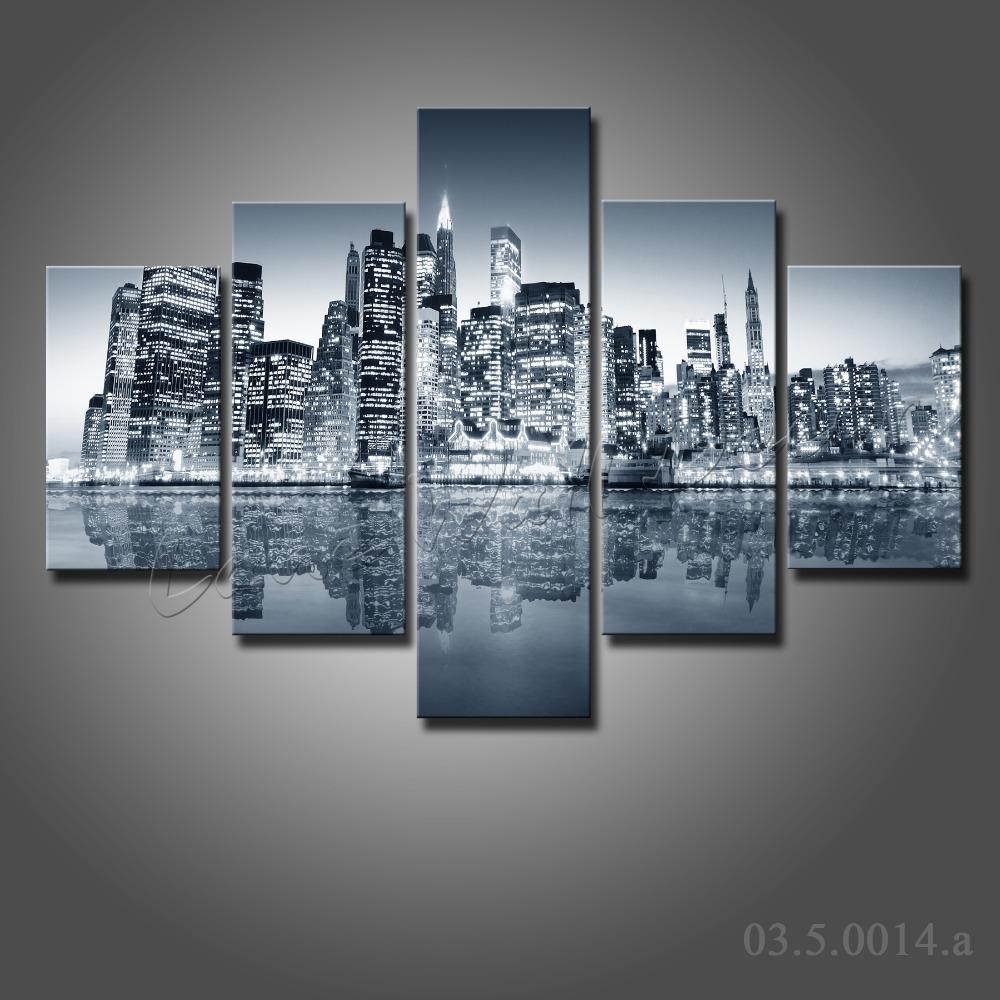 1000x1000 Wall Art Ideas New York Skyline Canvas Black And White Wall Art - New York Skyline Canvas Painting