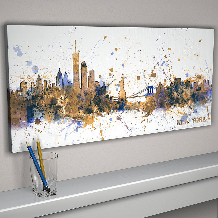 900x900 New York Cityscape Skyline By Artpause - New York Skyline Canvas Painting