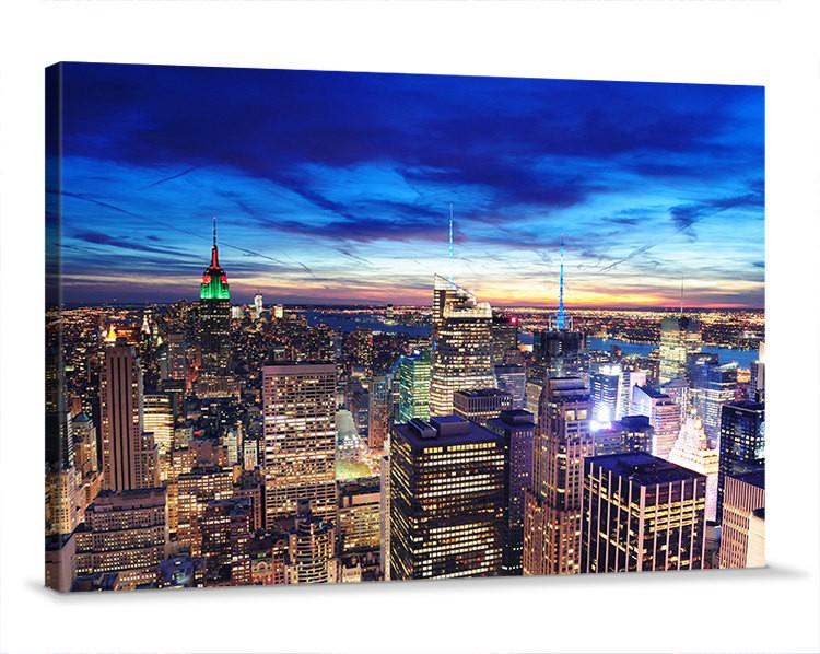 750x598 Large Wall Art Canvas Print New York City Midtown Skyline - New York Skyline Canvas Painting