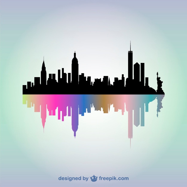 626x626 New York Skyline Vectors, Photos And Psd Files Free Download - New York Skyline Silhouette Painting