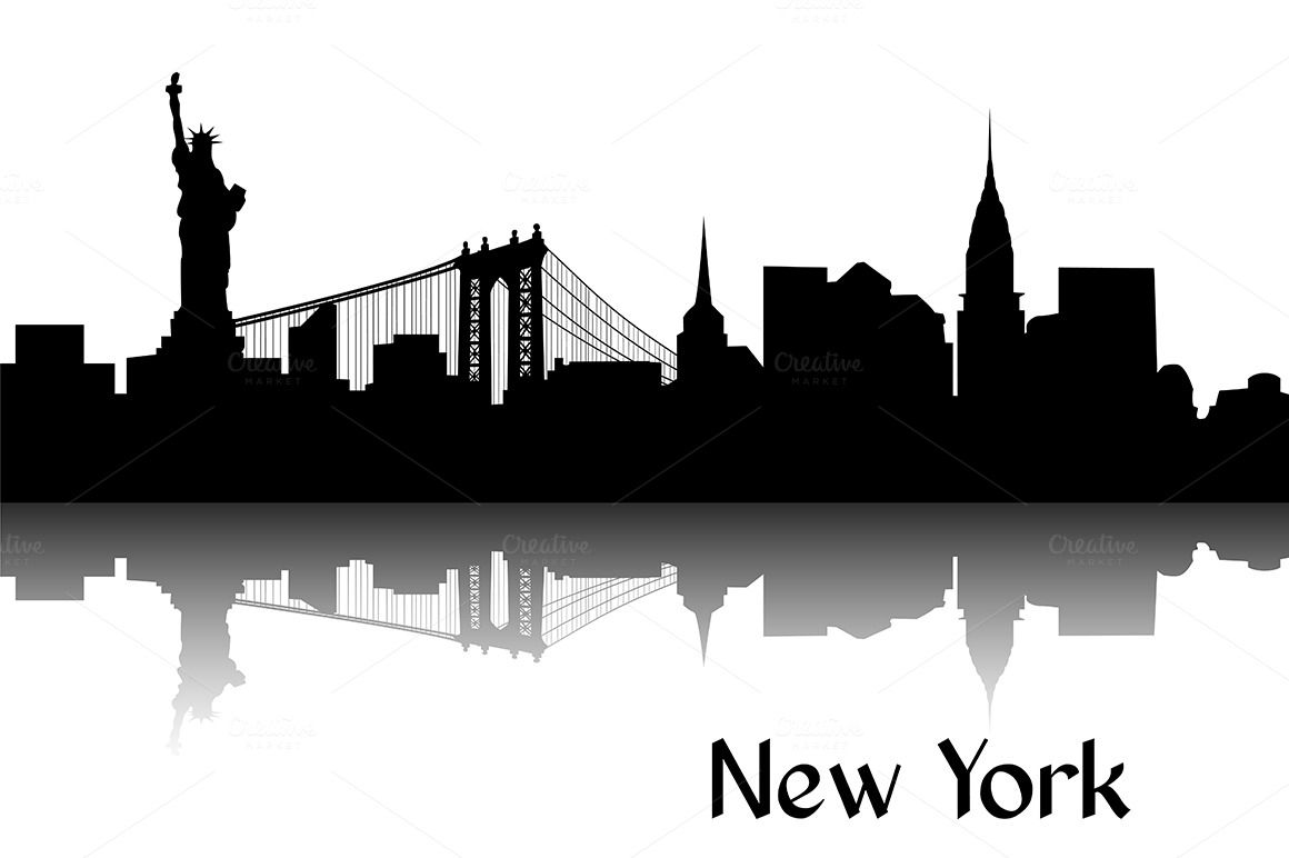 New York Skyline Silhouette Painting At Paintingvalley Com Explore Collection Of New York Skyline Silhouette Painting