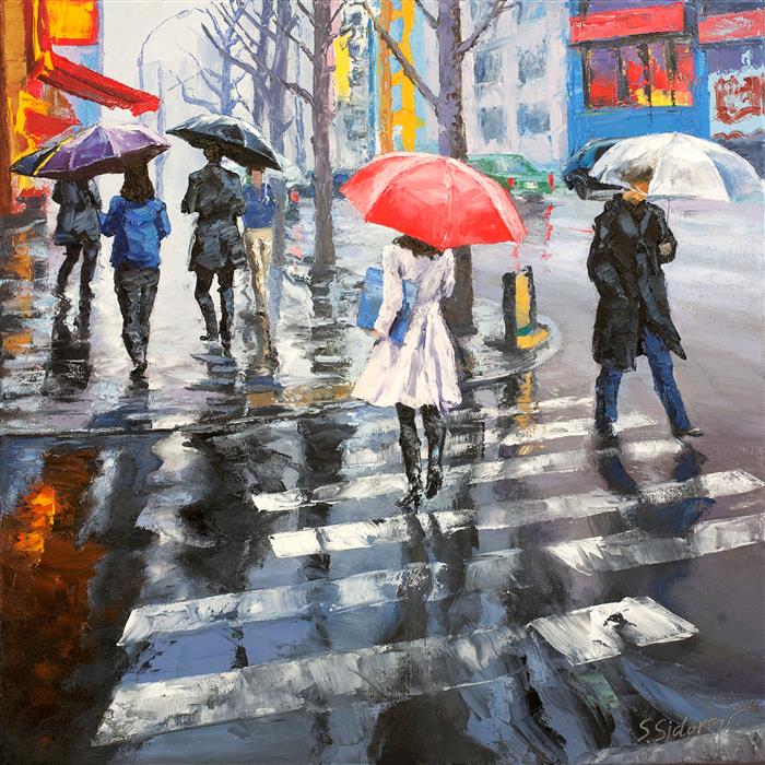 700x700 The Walk, New York Street Stanislav Sidorov - New York Street Painting