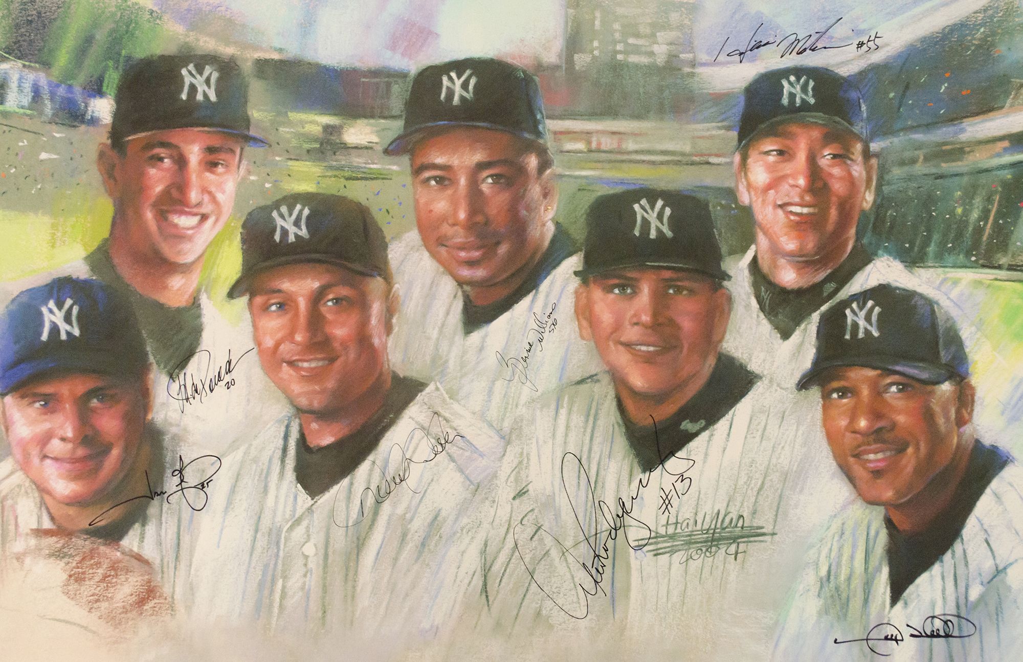 2000x1294 Lot Detail - New York Yankees Painting