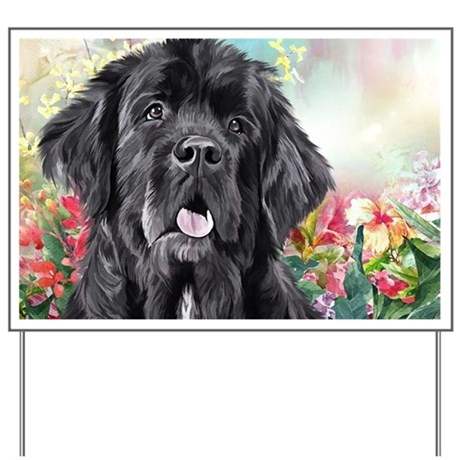 460x460 Newfoundland Dog Yard Signs - Newfoundland Dog Painting
