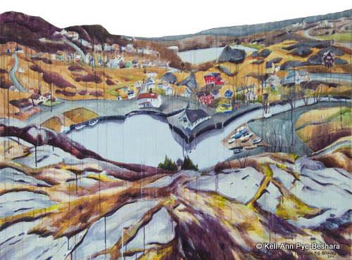 500x370 Quidi Vidi Slide - Newfoundland Painting