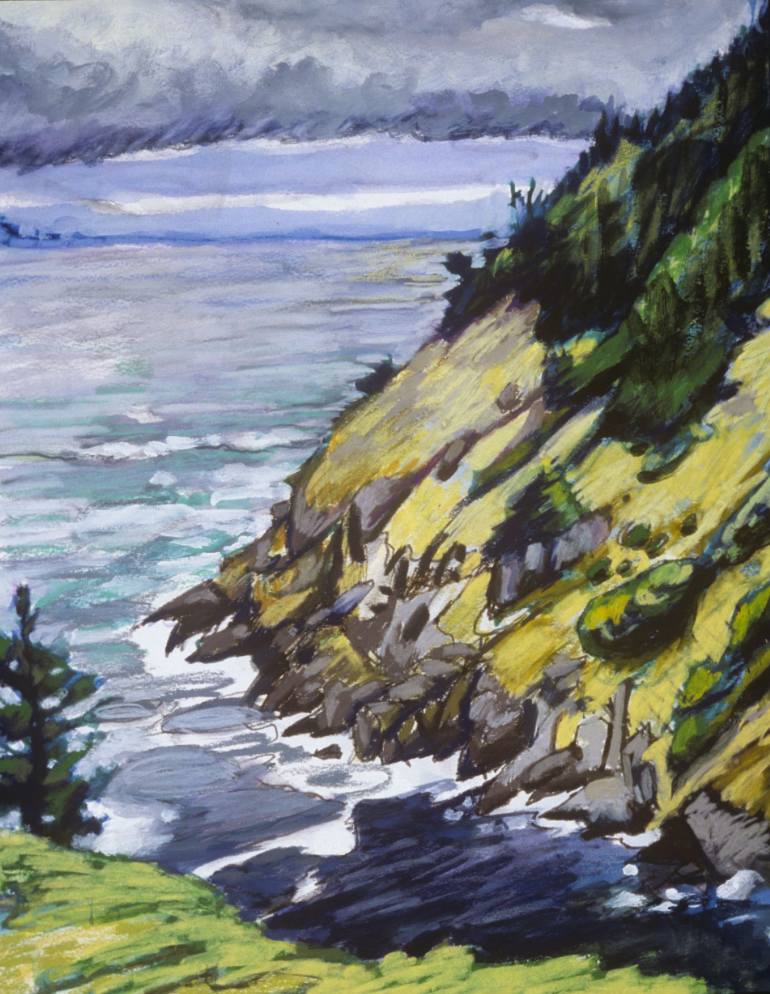 770x994 Saatchi Art Shoe Cove, Newfoundland Painting By Margaret Leonard - Newfoundland Painting