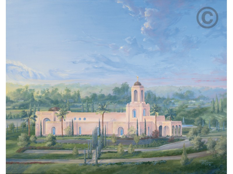 800x600 Newport Beach California Temple Painting - Newport Beach Painting
