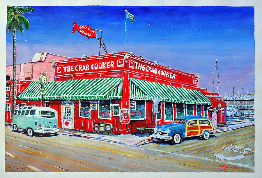 900x614 Crab Cooker Newport Beach Painting By John Leclerc - Newport Beach Painting