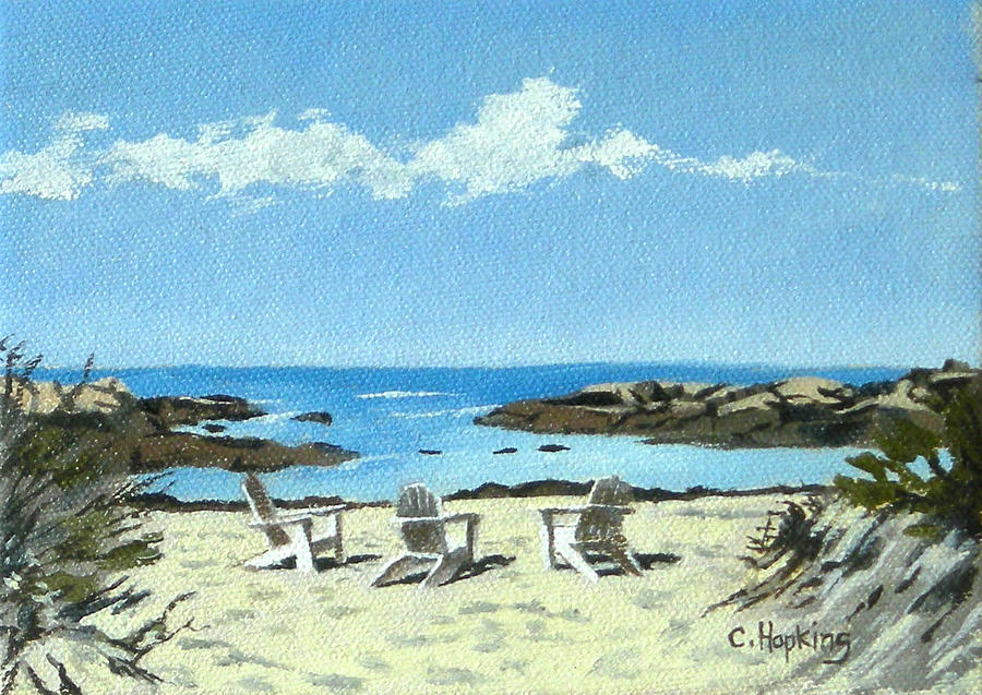 900x637 Gooseberry Beach Newport Rhode Island Painting By Christine Hopkins - Newport Painting