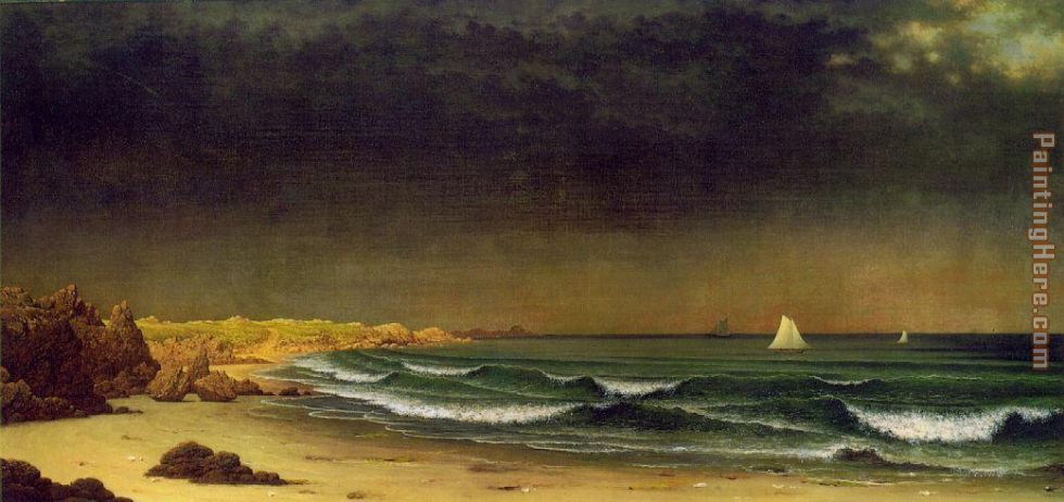980x462 Martin Johnson Heade Approaching Storm Beach Near Newport Painting - Newport Painting