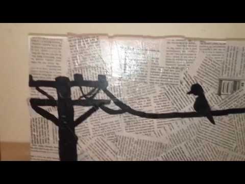 480x360 Newspaper Canvas Painting - Newspaper Painting