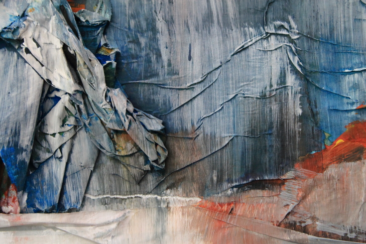 729x486 Wip Newspaper Into Structure Painting - Newspaper Painting