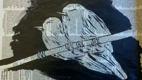 500x282 Day 100365 Newspaper Painting Original Art Meet The Artists - Newspaper Painting