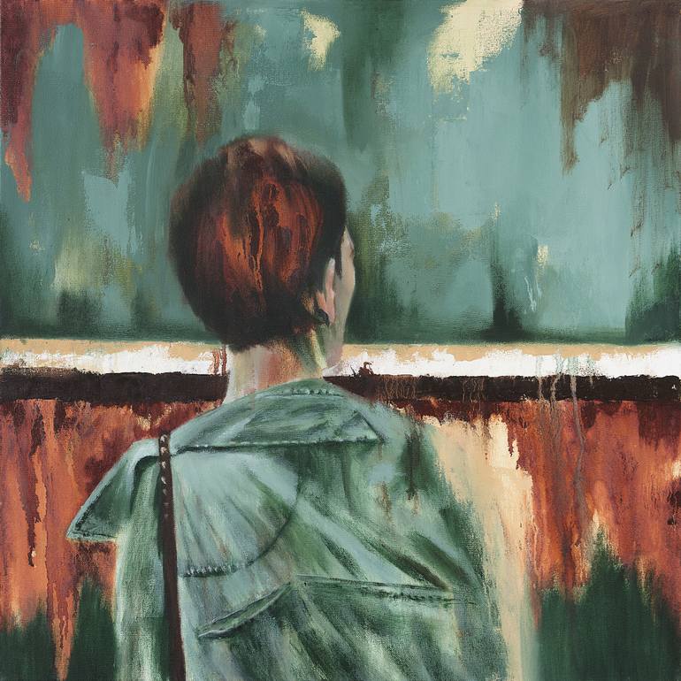 770x770 Saatchi Art Green Jacket Painting By Michael Newton - Newton Painting