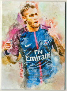 219x300 2017 Neymar Paris Saint Germain Original Sketch Art Glicee Print - Neymar Painting