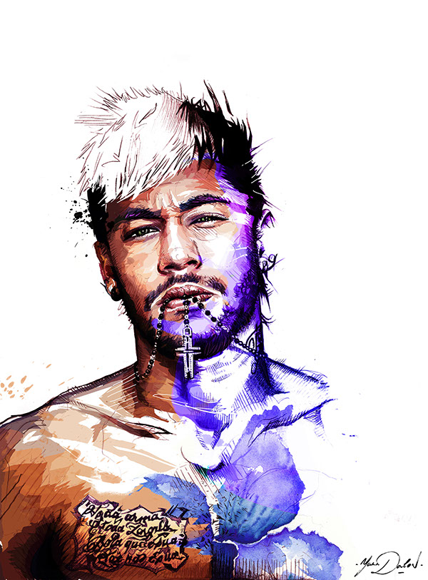600x813 Neymar Jr On Pantone Canvas Gallery - Neymar Painting