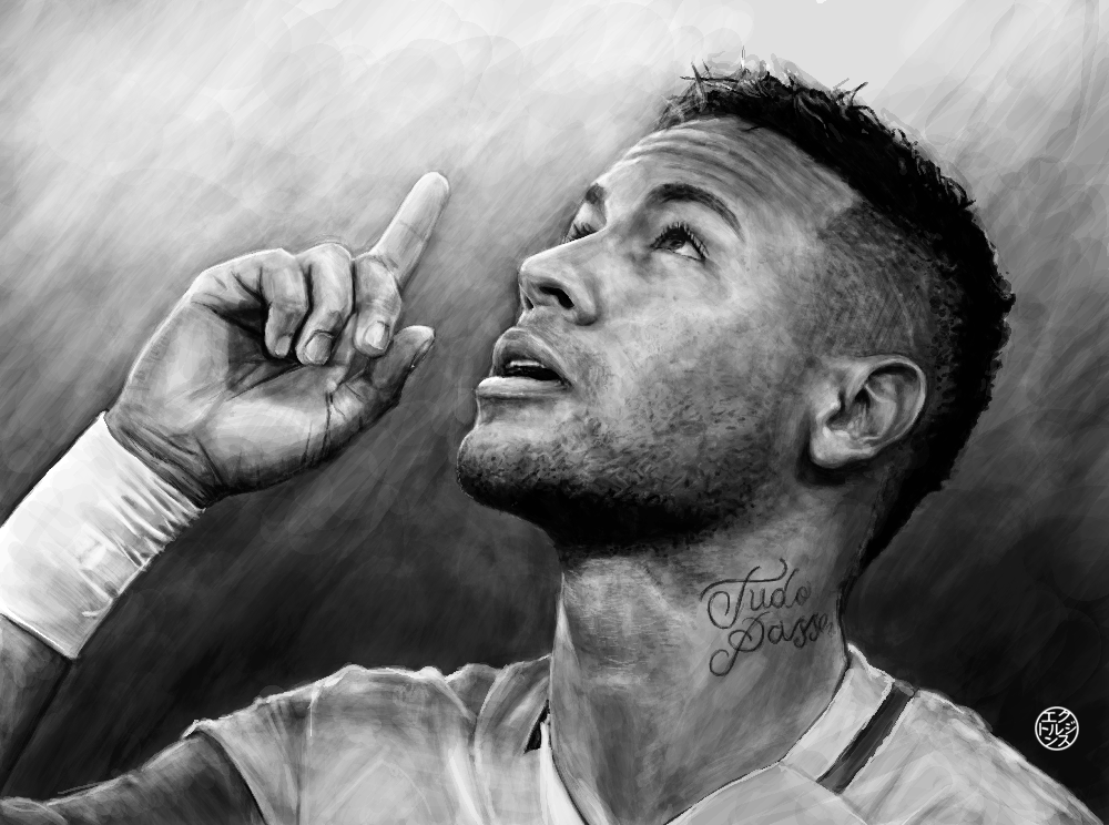 1000x744 Artstation - Neymar Painting