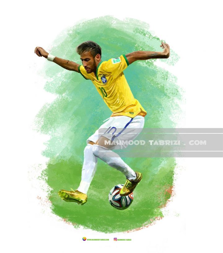 720x816 Neymar Painting - Neymar Painting