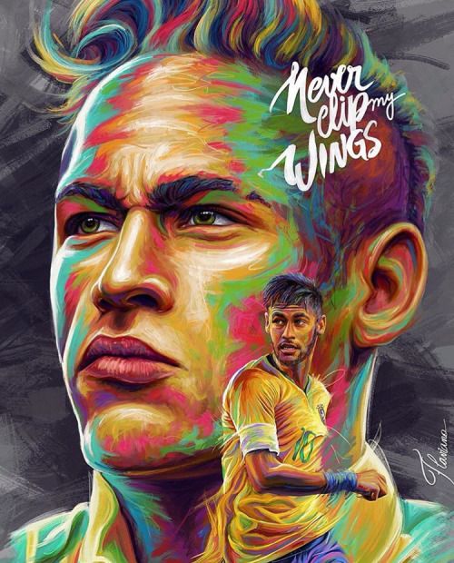 500x620 This Is Awesome! Soccer Players Neymar, Neymar Jr - Neymar Painting