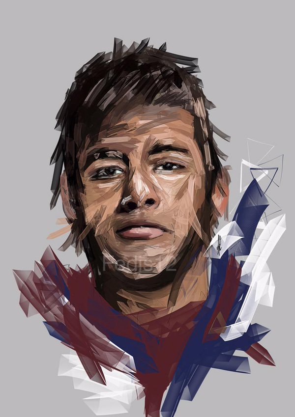 600x849 Fedis Sokoli On Twitter Digital Painting Of Naymar @neymarjr - Neymar Painting
