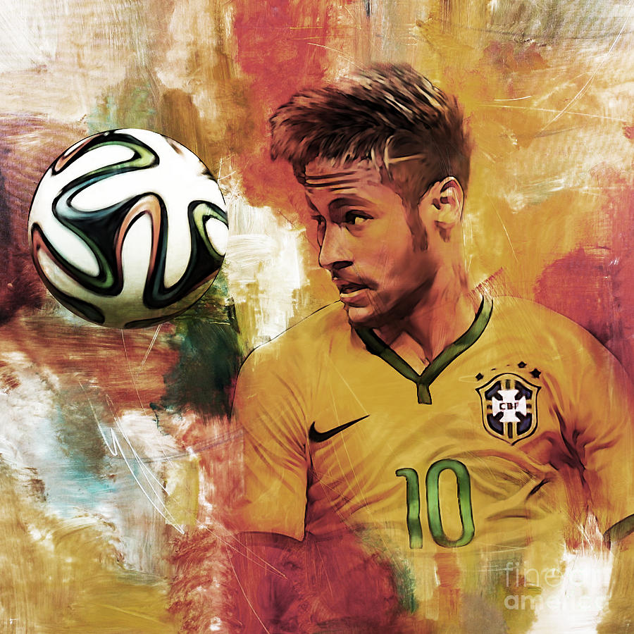 Neymar Painting at PaintingValley.com | Explore collection of Neymar ...