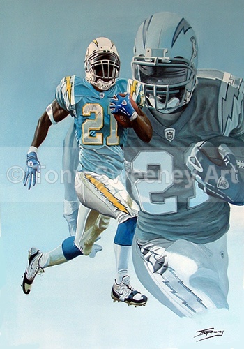 350x500 Painting Of Nfl Player - Nfl Painting
