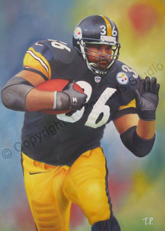 550x771 Jerome Bettis, Pittsburgh Steelers - Nfl Painting