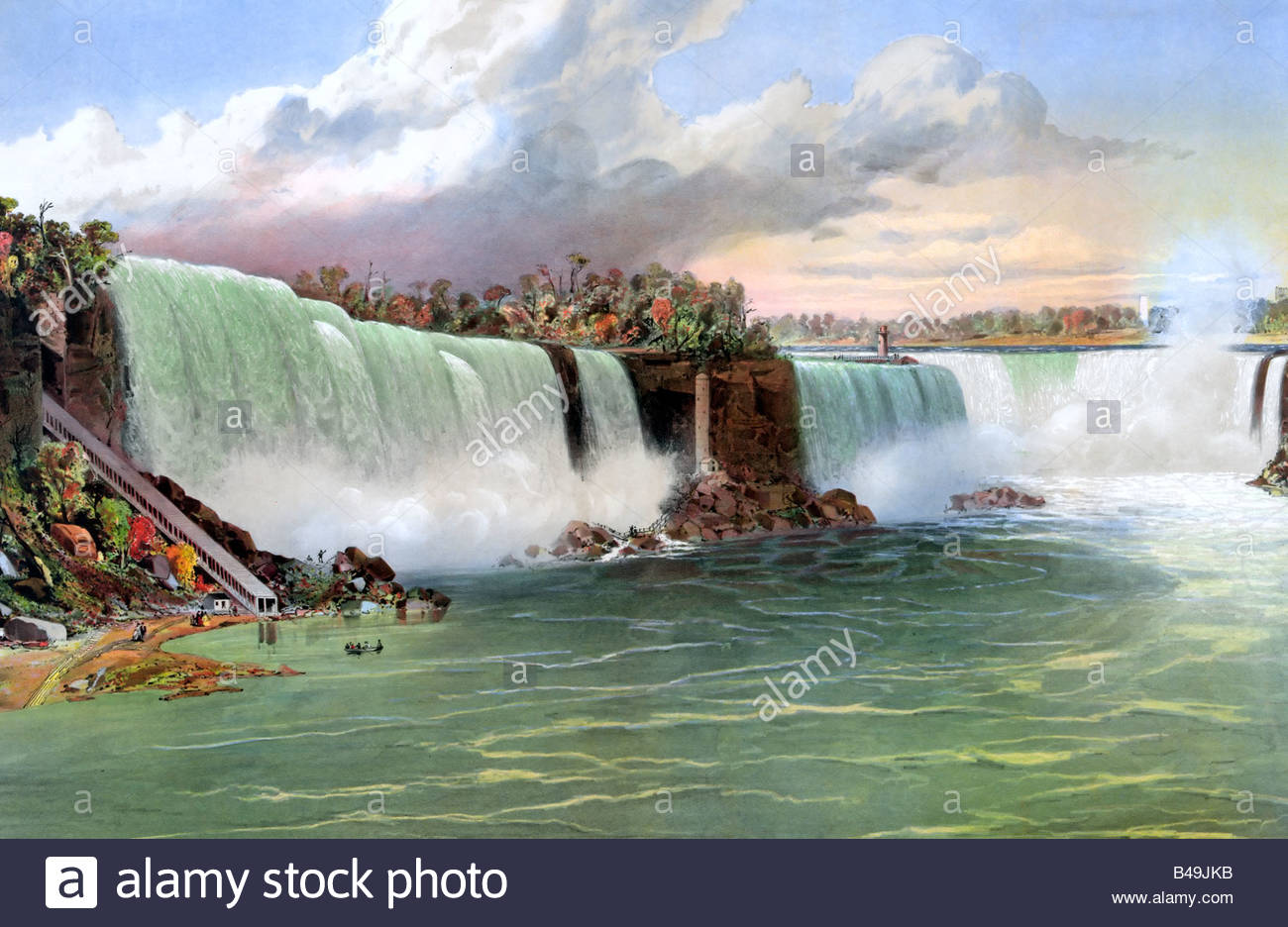 1300x936 Niagara Falls Painting Stock Photo 19881215 - Niagara Falls Painting