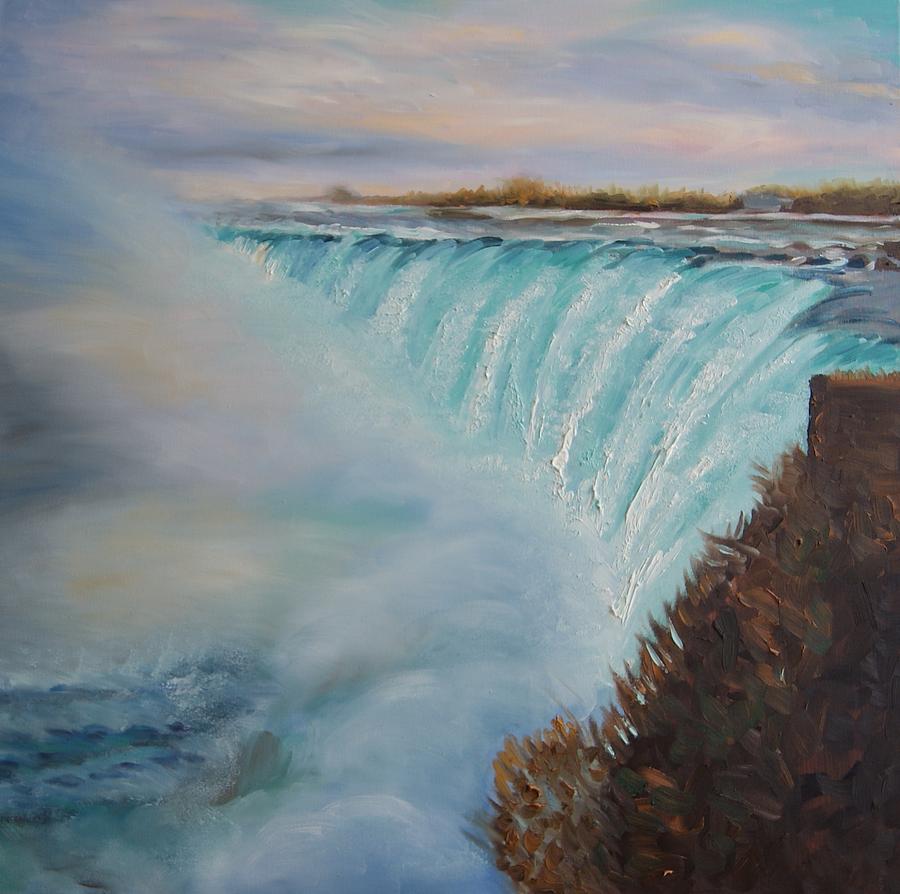 900x894 Niagara Falls Painting By Efim Melnik - Niagara Falls Painting