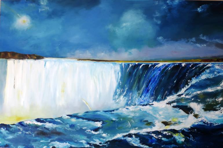 770x514 Saatchi Art Niagara Falls Painting By Elaine Ford - Niagara Falls Painting