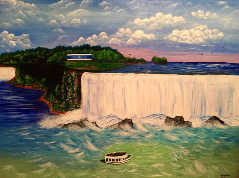 770x574 Saatchi Art Niagara Falls Painting By Nadia Nevala - Niagara Falls Painting