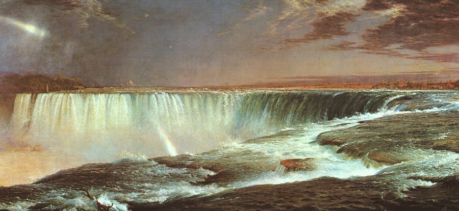 900x414 Niagara By Frederic Edwin Church My Daily Art Display - Niagara Falls Painting Frederic Edwin Church