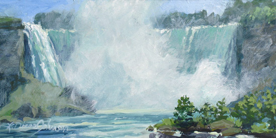 550x275 Niagara Falls Paintings - Niagara Painting