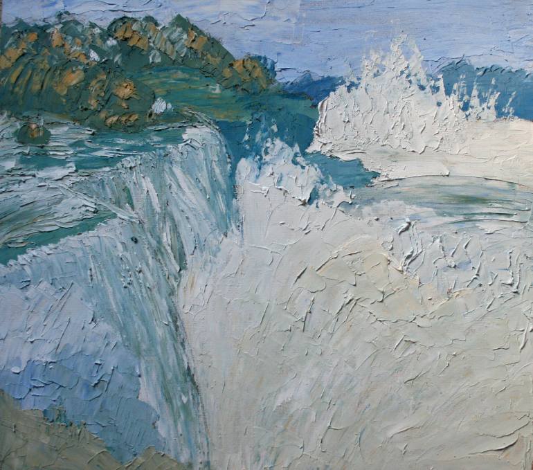 770x679 Saatchi Art Niagara Falls Painting By Alex Cher - Niagara Painting
