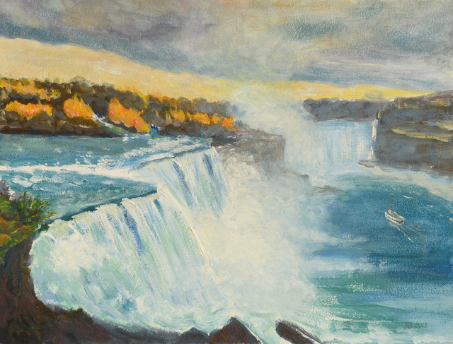 640x487 Vladimir Yaskin Artwork Niagara Falls Original Painting Oil - Niagara Painting