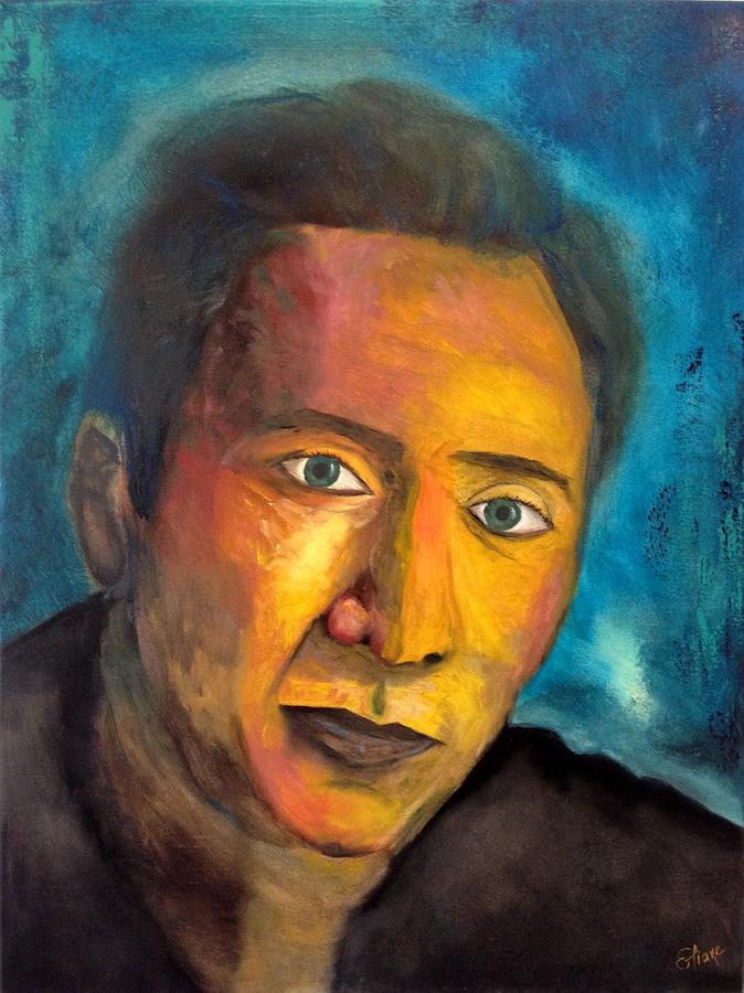 674x900 Nicolas Cage Painting By Eliane Ellie - Nic Cage Painting