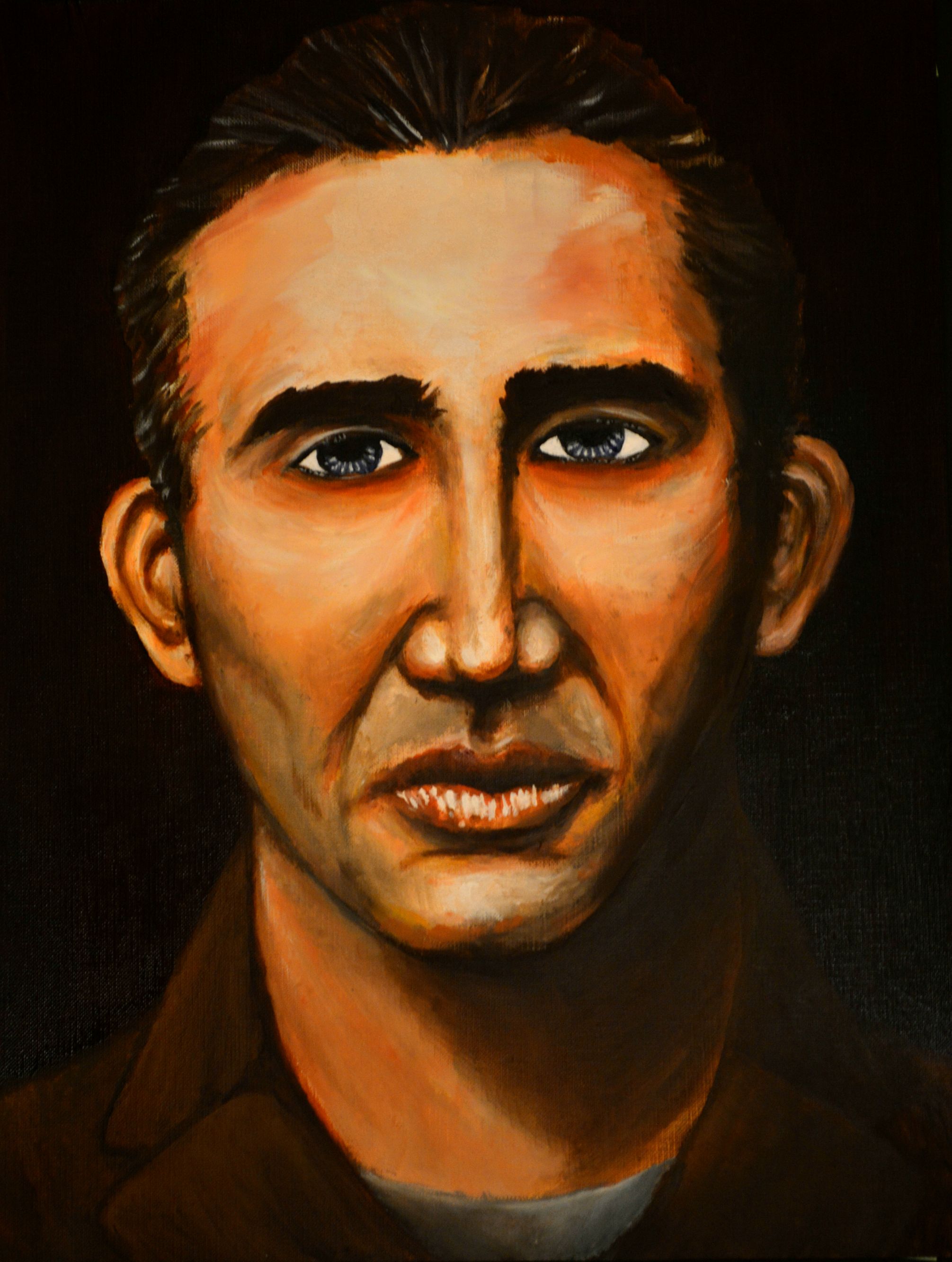 2011x2666 Nicolas Cage Portrait I Painted. 24x19 Oil On Canvas. Onetruegod - Nic Cage Painting