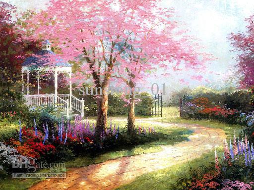 512x384 2018 Tomas Reproduction Trees Oil Paintings Nice Landscape Art - Nice Painting
