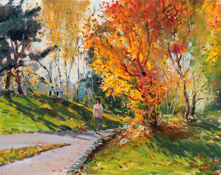 900x714 Viola In A Nice Autumn Day Painting By Ylli Haruni - Nice Painting
