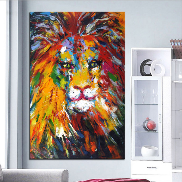 640x640 Wall Art, Wall Decor, Wall Painting Glittering Lion Digital Oil - Nice Painting